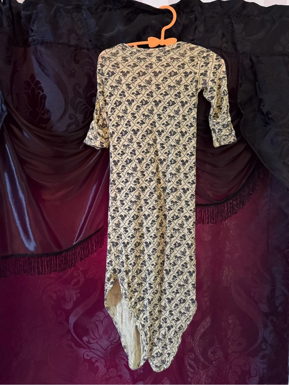 Kate Quinn Bamboo Trellis 2 piece Set Floral Knotted Baby Gown with Rabbit Hat